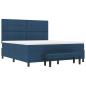 Preview: Boxspringbett mit Matratze mit Kopfteil Blau 180 x 200 cm Stoff