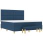 Preview: Boxspringbett mit Matratze mit Kopfteil Blau 180 x 200 cm Stoff