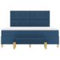 Preview: Boxspringbett mit Matratze mit Kopfteil Blau 180 x 200 cm Stoff