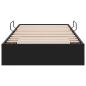 Preview: Aufbewahrungsbett mit Matratze Schwarz 90 x 190 cm Kunstleder