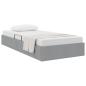 Preview: Aufbewahrungsbett mit Matratze Hellgrau 90 x 190 cm Stoff