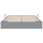 Preview: Aufbewahrungsbett mit Matratze Hellgrau 135 x 190 cm Stoff