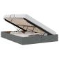 Preview: Aufbewahrungsbett mit Matratze Dunkelgrau 135 x 190 cm Stoff