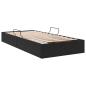 Preview: Aufbewahrungsbett mit Matratze Schwarz 90 x 190 cm Samt