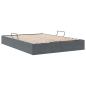 Preview: Aufbewahrungsbett mit Matratze Dunkelgrau 135 x 190 cm Samt