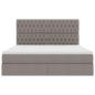 Preview: Aufbewahrungsbett mit Matratze Taupe 160 x 200 cm Polyester