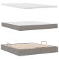 Preview: Aufbewahrungsbett mit Matratze Taupe 160 x 200 cm Polyester