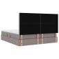 Preview: Bett mit Stauraum und LED mit LED Taupe 180 x 200 cm Polyester