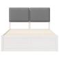 Preview: Bettgestell mit gepolstertem Kopfteil Hellgrau 120 x 200 cm