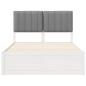 Preview: Bettgestell mit gepolstertem Kopfteil Hellgrau 120 x 190 cm