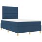 Preview: LED Boxspringbett mit Matratze Blau 120 x 190 cm Stoff