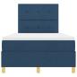 Preview: LED Boxspringbett mit Matratze Blau 120 x 190 cm Stoff
