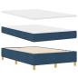 Preview: LED Boxspringbett mit Matratze Blau 120 x 190 cm Stoff