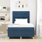 Preview: LED Boxspringbett mit Matratze Blau 120 x 190 cm Stoff