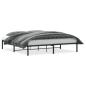 Preview: Bettgestell Metall Schwarz 183x213 cm
