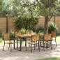 Preview: ARDEBO.de - Garten Essgruppe 7 pcs Schwarz und Braun Poly-Rattan