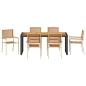 Preview: Garten Essgruppe 7 pcs Beige und Braun Poly-Rattan