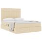 Preview: Aufbewahrungsbett mit Matratze Creme 140 x 200 cm Polyester