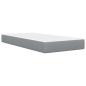 Preview: Bettgestell mit Matratze Hellgrau 100 x 200 cm Polyester