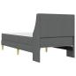 Preview: Bettgestell mit Matratze Uni Dunkelgrau 100 x 200 cm Stoff