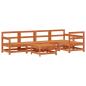 Preview: Garten-Lounge-Set 7 pcs Wachsbraun Massives Kiefernholz