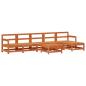 Preview: Garten-Lounge-Set 6 pcs Wachsbraun Massives Kiefernholz