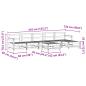 Preview: Garten-Lounge-Set 6 pcs Wachsbraun Massives Kiefernholz