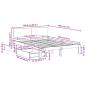 Preview: Bettrahmen mit Kopfteil 3 pcs Wachsbraun Massivholz Kiefer