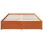 Preview: Bettrahmen mit Schubladen 3 pcs Wachsbraun Massivholz Kiefer