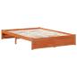 Preview: Bettrahmen mit Schubladen 3 pcs Wachsbraun Massivholz Kiefer