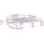 Preview: Bettrahmen mit Schubladen 3 pcs Wachsbraun Massivholz Kiefer