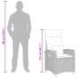 Preview: Liegestuhl mit Teeteller 62 x 64 x 112 cm Poly-Rattan