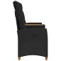 Preview: Liegebank mit Tisch Schwarz 126 x 65 x 112 cm Poly-Rattan