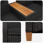 Preview: Liegebank mit Tisch Schwarz 126 x 65 x 112 cm Poly-Rattan
