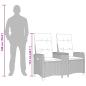 Preview: Liegebank mit Tisch Schwarz 126 x 65 x 112 cm Poly-Rattan
