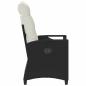 Preview: Gartenstuhl 2 pcs Schwarz und Creme 56 x 60 x 112 cm