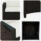 Preview: Gartenstuhl 2 pcs Schwarz und Creme 56 x 60 x 112 cm