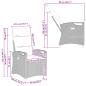 Preview: Gartenstuhl 2 pcs Grau und Dunkelgrau 56 x 60 x 112 cm