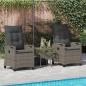 Preview: Gartenstuhl 2 pcs Grau und Dunkelgrau 56 x 60 x 112 cm