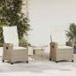 Preview: ARDEBO.de - Gartenstuhl 2 pcs Beige und Creme 56 x 60 x 112 cm