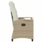 Preview: Gartenstuhl 2 pcs Beige und Creme 56 x 60 x 112 cm