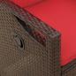 Preview: Gartenbank Braun und Rot 105 x 60 x 112 cm Stahl und Polyester