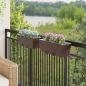 Preview: ARDEBO.de - Balkon 2 stk. Braun 50 x 17 x 17 cm Metall