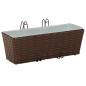 Preview: Balkon 2 stk. Braun 50 x 17 x 17 cm Metall