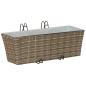Preview: Balkon 2 stk. Grau 50 x 17 x 17 cm Metall