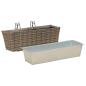 Preview: Balkon 2 stk. Grau 50 x 17 x 17 cm Metall