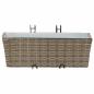Preview: Balkon 2 stk. Grau 50 x 17 x 17 cm Metall