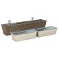 Preview: Balkon 2 stk. Grau 80 x 17 x 17 cm Metall
