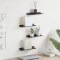 Preview: ARDEBO.de - Wandregal mit Regal Wandmontiert 4 pcs Schwarz 30 x 9 x 2,5 cm