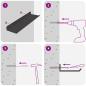 Preview: Wandregal mit Regal Wandmontiert 4 pcs Schwarz 30 x 9 x 2,5 cm